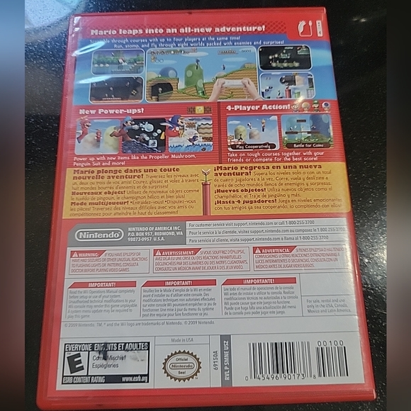 New Super Mario Bros. Wii Nintendo Wii 2009 With Booklet - Picture 2 of 4